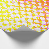 イエローピンクパターンデザイン ラッピングペーパー (角)
