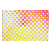 イエローピンクパターンデザイン 枕カバー (裏面)