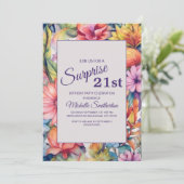 イエローピンクパープルウォーター色フローラ21歳 招待状 (スタンド正面)
