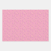 イエローピンクパープルブラック旋回はっきりしたストロークパターン ラッピングペーパーシート (正面2)