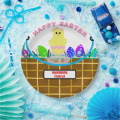 イエローピンクヒック復活祭エッグ ペーパープレート (パーティー)