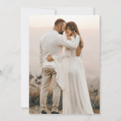 イエローピンクヒマワリ野花庭園の結婚式 招待状 (裏面)