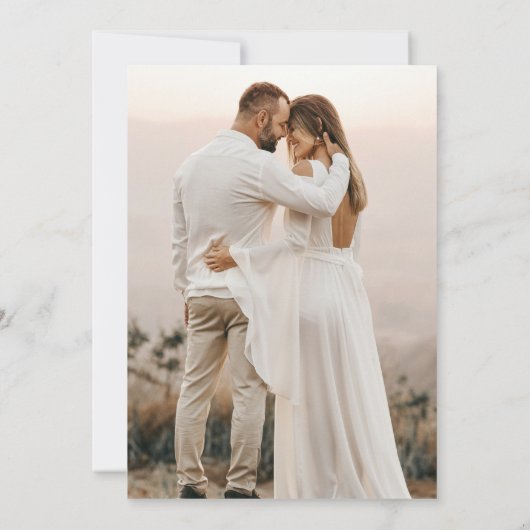 イエローピンクヒマワリ野花庭園の結婚式 招待状 (裏面)