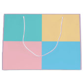 イエローピンクブルーグリーン紫モダン上エレガント部 ラージペーパーバッグ (正面)
