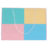 イエローピンクブルーグリーン紫モダン上エレガント部 ラージペーパーバッグ (裏面)