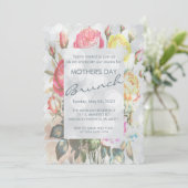 イエローピンクローズフラワーズマザーズデイブランチ 招待状 (スタンド正面)