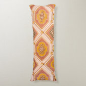 イエローピンク抽象芸術天井 ボディピロー (正面縦)