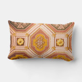 イエローピンク抽象芸術天井 ランバークッション (裏面)