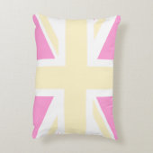 イエローピンク統一されたキングダム国旗/ユニオンジャック アクセントクッション (裏面(縦))