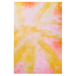 イエローピンク赤抽象芸術テクスチャメタル メタルプリント