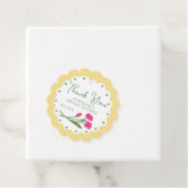 イエローピンク フローラル ガーデン ふんわり 手描き フェイバータグ (インサイチュ)