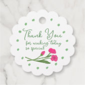 イエローピンク フローラル ガーデン ふんわり 手描き フェイバータグ (裏面)