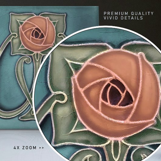 イエローピーオンブルーデコールアールヌーボーアールデコセラム タイル