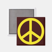 イエローピースサイン マグネット (正面/裏面)