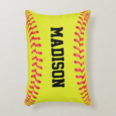 イエローファストピッチソフトボカスタムールアクセント枕 アクセントクッション (正面(垂直))