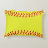 イエローファストピッチソフトボカスタムールアクセント枕 アクセントクッション (裏面)