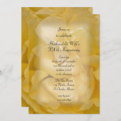 イエローファンシーローズの結婚記念日パーティー 招待状 (正面/裏面)