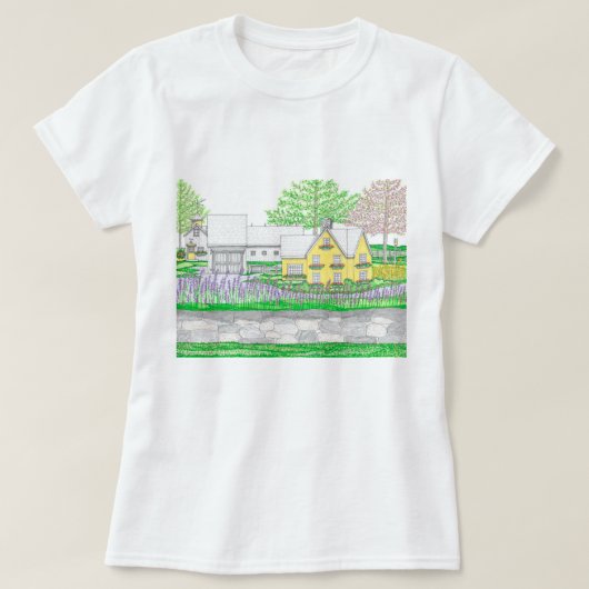 イエローファームハウスウィメンズTシャツ Tシャツ (デザイン正面)