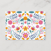 イエローフィエスタ赤ちゃんシャワーブックリクエストカード 名刺 (裏面)