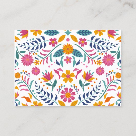 イエローフィエスタ赤ちゃんシャワーブックリクエストカード 名刺 (裏面)