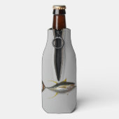 イエローフィンツナカスタムーの船名 ボトルクーラー (ボトル裏面)