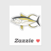 イエローフィンツナベクターイラストレーション シール (シート)