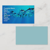 イエローフィンマグロ学校の後のマーリン 名刺 (正面/裏面)