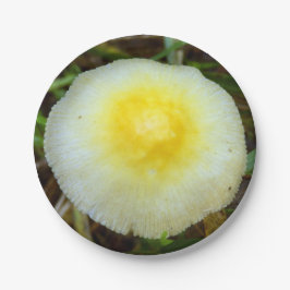 イエローフィールドキャップマッシュルーム紙プレート ペーパープレート