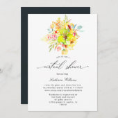 イエローフィールド仮想ベビーシャワー招待 (正面/裏面)