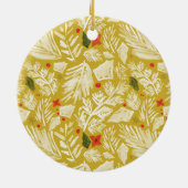 イエローフェスティバル植物写真 セラミックオーナメント (裏面)