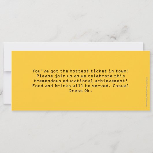 イエローフォト卒業チケット招待状 招待状 (裏面)