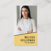 イエローフォトQRコード会社のロゴ垂直 名刺 (正面)