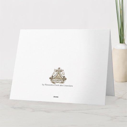 イエローフォークアロシアのートハッピーバースデー カード (裏面)