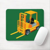 イエローフォークリフト、パレットトラック子供へ マウスパッド (マウス)