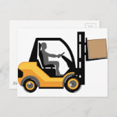イエローフォークリフト ポストカード (正面/裏面)