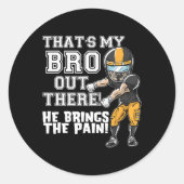 イエローフットボール兄弟Siの私の仲間 ラウンドシール (正面)