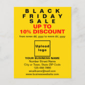 イエローフライヤーでのビジネスのブラックフライデーセール チラシ (正面)