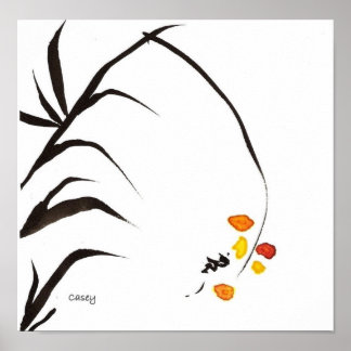 イエローフラスアートプリント ポスター