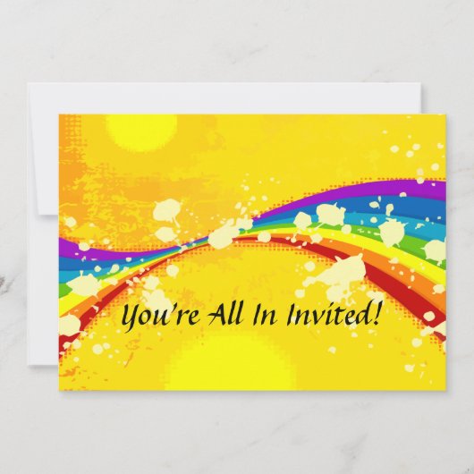 イエローフラッシュ レインボーセット 招待状 (正面)