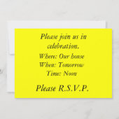 イエローフラッシュ レインボーセット 招待状 (裏面)