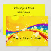 イエローフラッシュ レインボーセット 招待状 (正面/裏面)