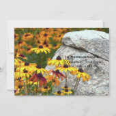 イエローフラワーのメモリアルお祝い 招待状 (正面)