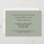 イエローフラワーのメモリアルお祝い 招待状 (裏面)