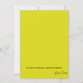 イエローフラワーの水彩ウェディング セーブザデート (裏面)