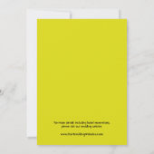 イエローフラワーの水彩ウェディング 招待状 (裏面)