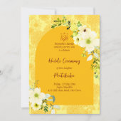 イエローフラワーアーチハルディ招待状 招待状 (正面)