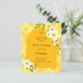 イエローフラワーアーチバジェットハルディ招待状 (スタンド正面)