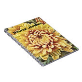 イエローフラワーアート祈りの言葉ジャーナル詩篇86:5 ノートブック (右側)