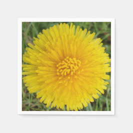 イエローフラワーカクテル紙ナプキンス スタンダードカクテルナプキン