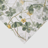 イエローフラワーグリーンクローバーフローラデコパージュ 薄葉紙 (詳細)